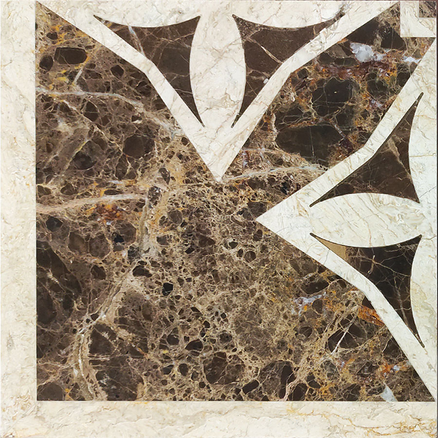 Мрамор Waterjet 106 Waterjet Border PJD-SDPH106 24x24