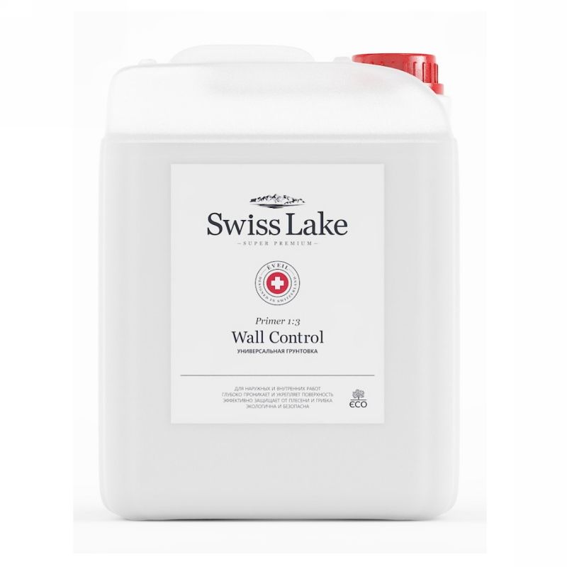  Swiss Lake Водно-дисперсионная грунтовка Primer 1:3 Wall Control (3 л) 