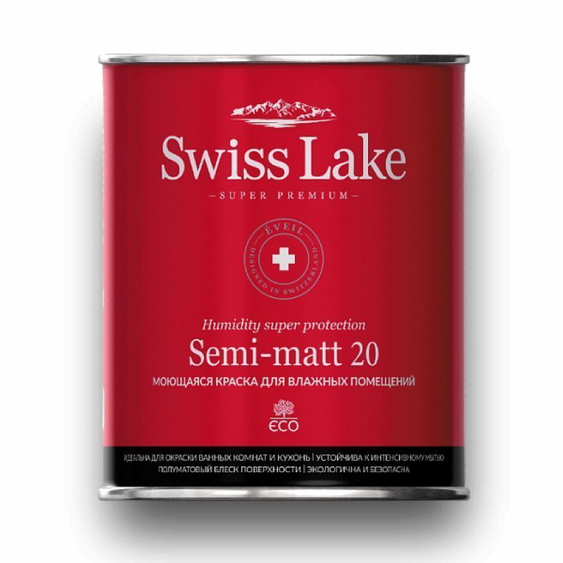  Swiss Lake Водно-дисперсионная краска SEMI-MATТ 20 база С (0,9 л) 