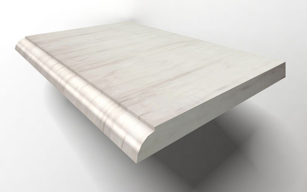 Мрамор Stairs Diana White Solid Mb009 30x100