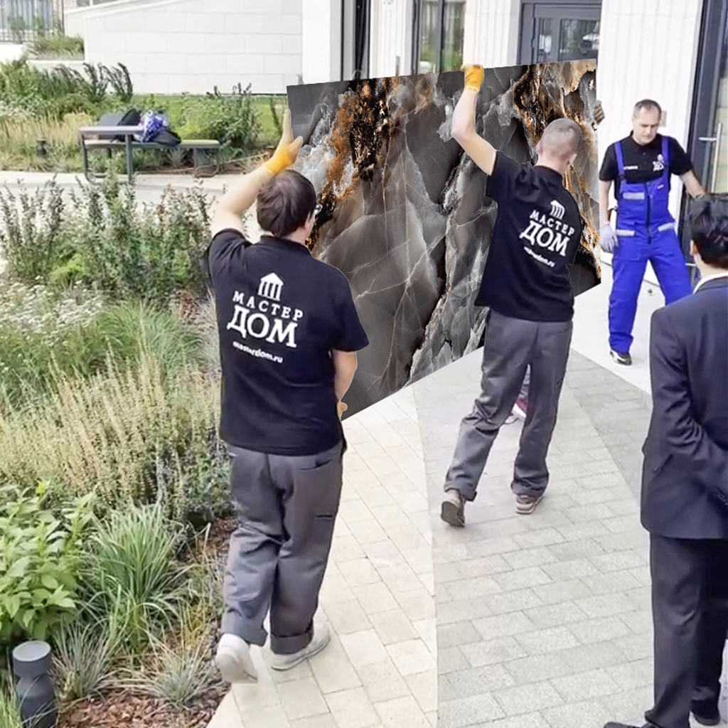 Подъём крупногабаритного керамогранита
