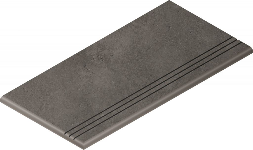 Керамогранит Миллениум Блэк Ступень Закруг.Грип Лев 30x60