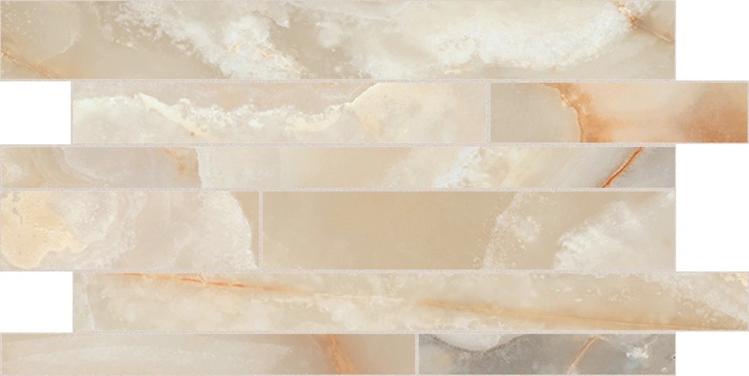 Керамогранит Onyx and More Golden Onyx Glossy Modulo Listello Sfalsato 30x60