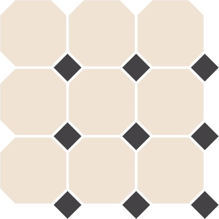 Керамогранит Octagon 4416 Oct14-1ch White 16/Black Dots 14 30x30
