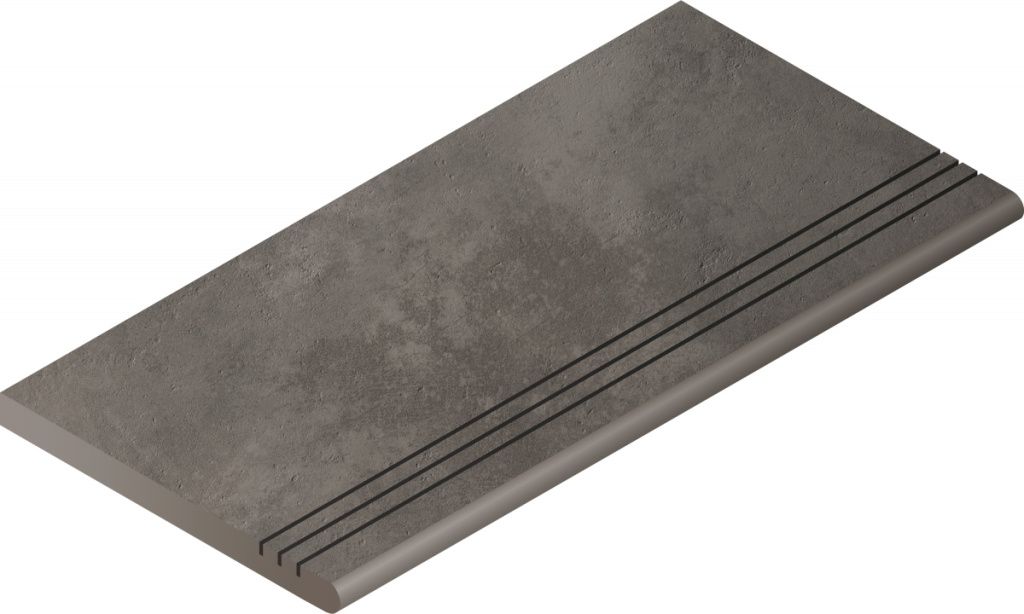 Керамогранит Миллениум Блэк Ступень Закруг.Грип 30x60