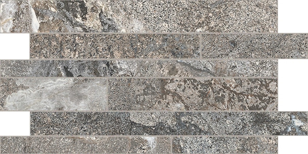Керамогранит Onyx and More Silver Porphyry Strutturato Modulo Listello Sfalsato 30x60