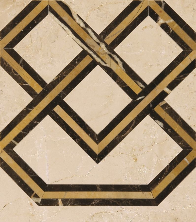 Мрамор Waterjet 30 Бордюр PJD-SDPH030 20x22.5