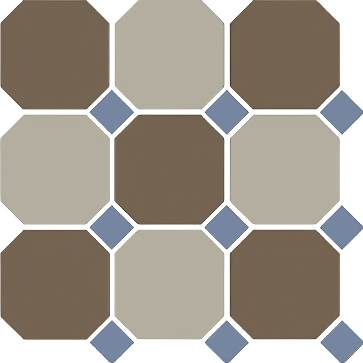 Керамогранит Octagon New 4429+01 Oct11-B Coffe Brown 29 Beige 01 Octagon/Blue Cobalt 11 Dots 30x30