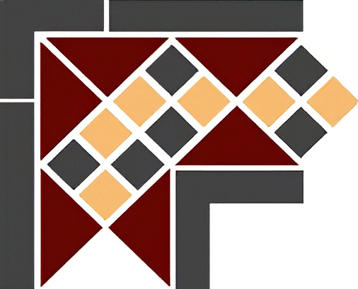 Керамическая плитка Octagon New Corner Lisbon With 1 Strip (Tr20 Dots 14+21 Strips 14) 21.5x21.5