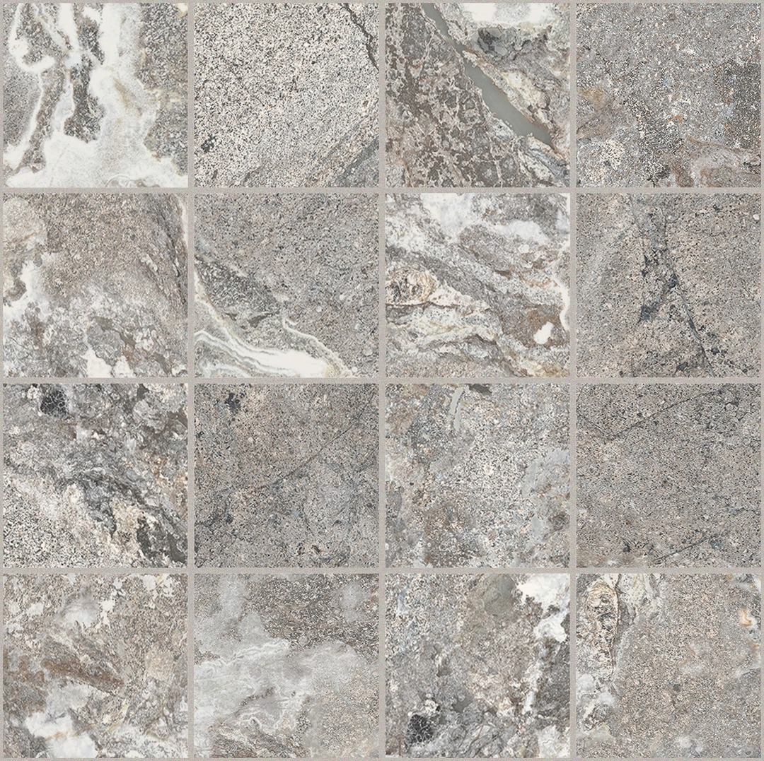 Керамогранит Onyx and More Silver Porphyry Strutturato 6mm Mosaico 30x30