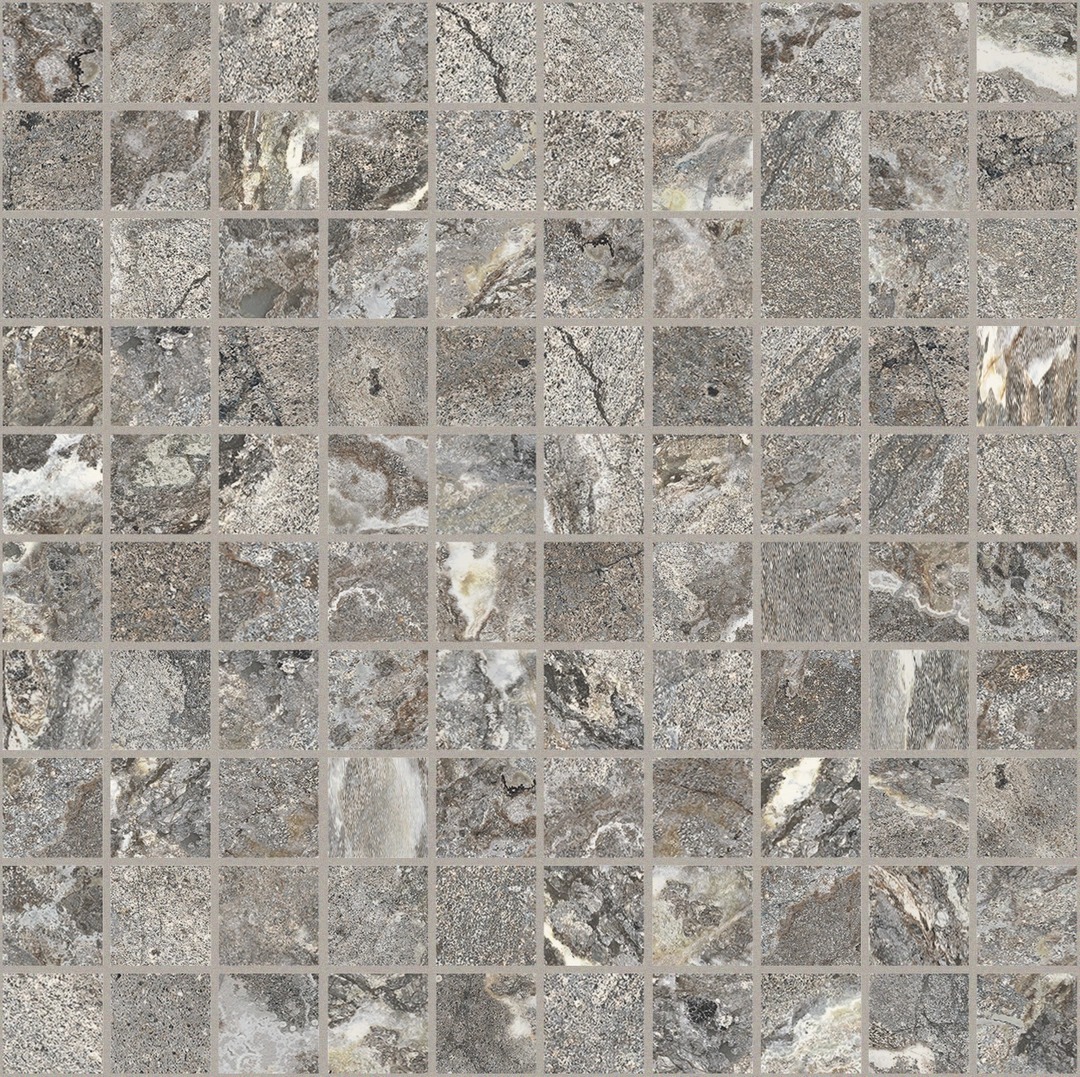 Керамогранит Onyx and More Silver Porphyry Strutturato Mosaico 3x3 Mosaico 3x3 30x30