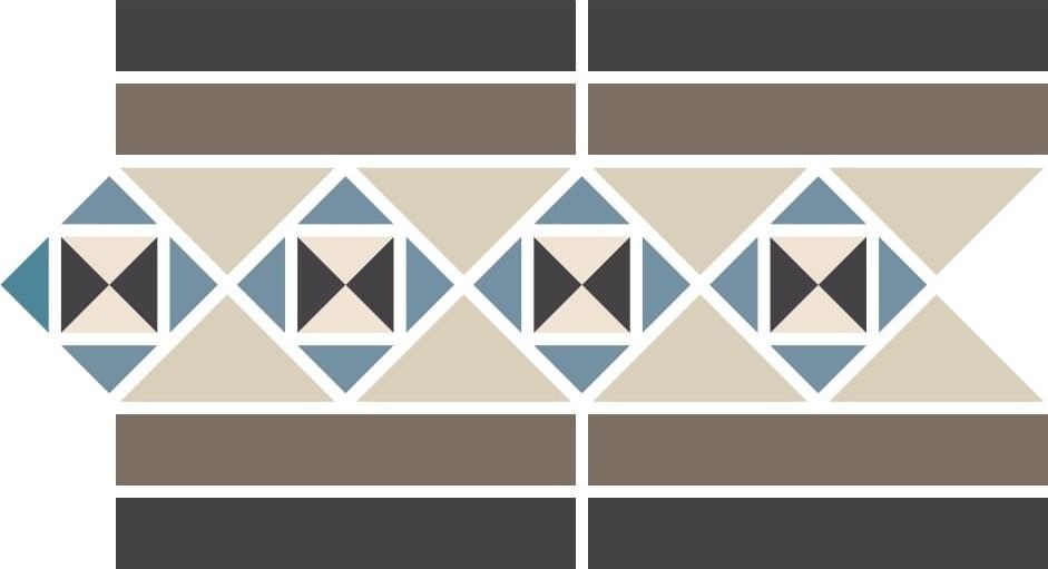 Керамическая плитка Paris Border Stand (Tr1/2 01 Tr1/4 11+14+16 Strip 14+29) 17.3x28