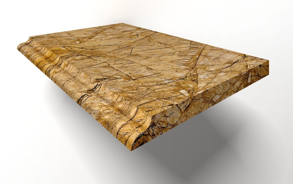 Мрамор Stairs Giallo Castle Solid Mb007 MB007-GIAL 30x100