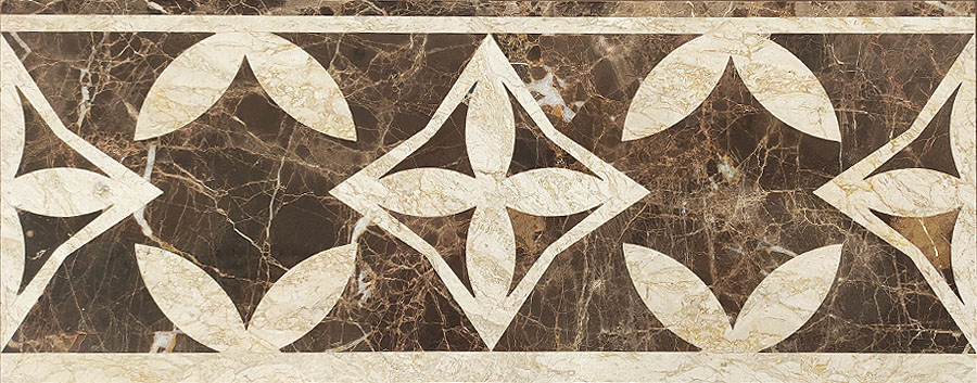 Мрамор Waterjet 107 Waterjet Border PJD-SDPH107 24x60