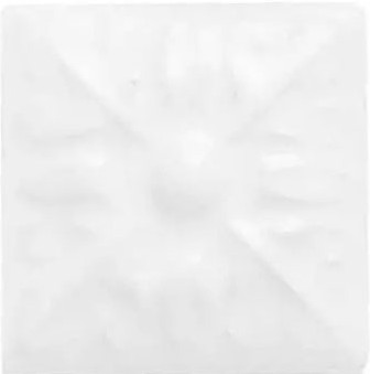 Керамическая плитка Studio Taco Relieve Flor Nº 2 Snow Cap 3x3