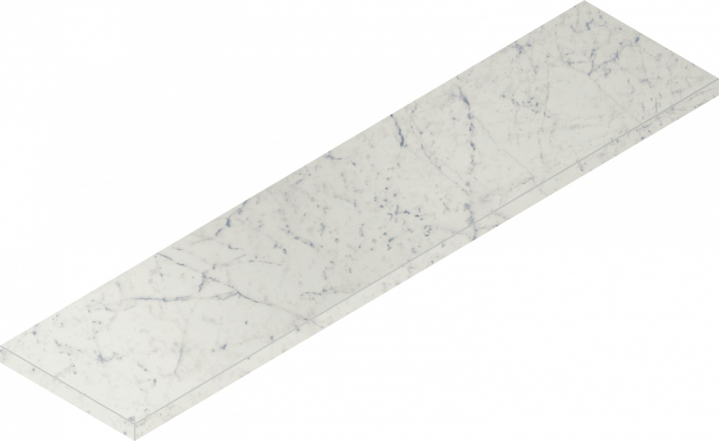 Керамогранит Шарм Экстра Каррара Ступ.Угл.Лев 33x120