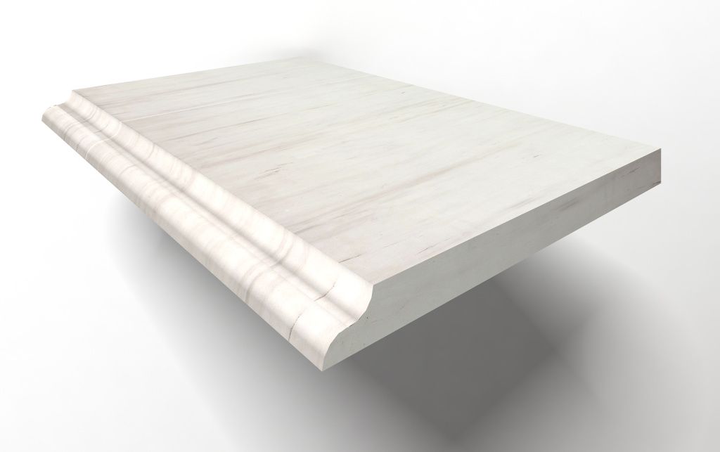 Мрамор Stairs Diana White Solid Mb007 30x100