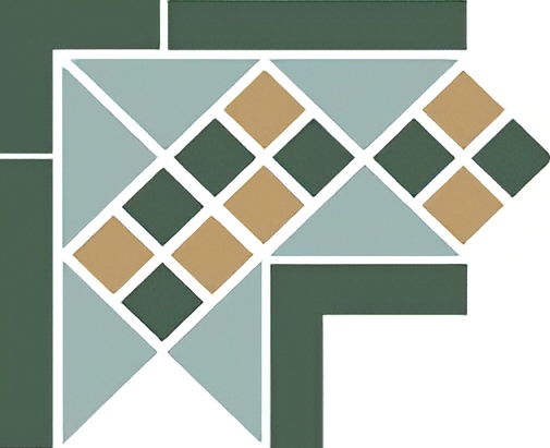 Керамическая плитка Octagon New Corner Lisbon With 1 Strip (Tr13 Dots 18+03 Strips 18) 21.5x21.5