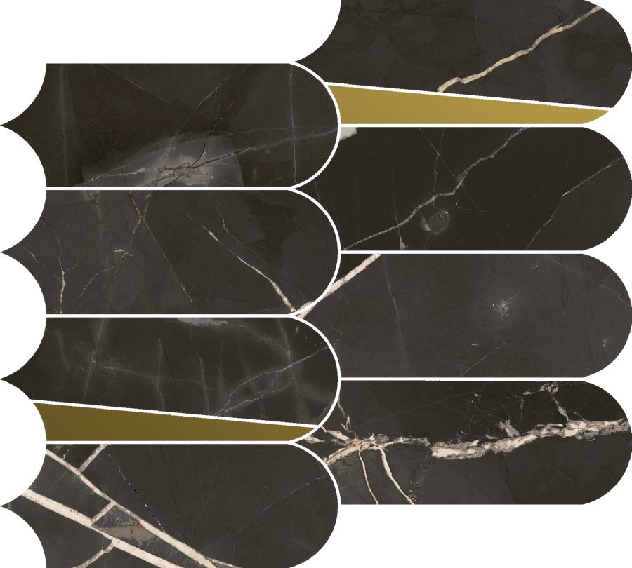 Керамогранит Стеллариус Абс.Блэк Мозаика Элегант 32.5x36.1