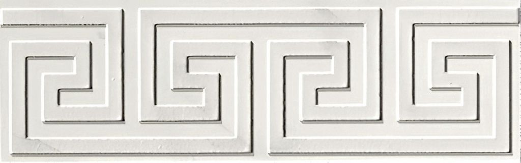  плитка Roma Greca Statuario Listello 8x25
