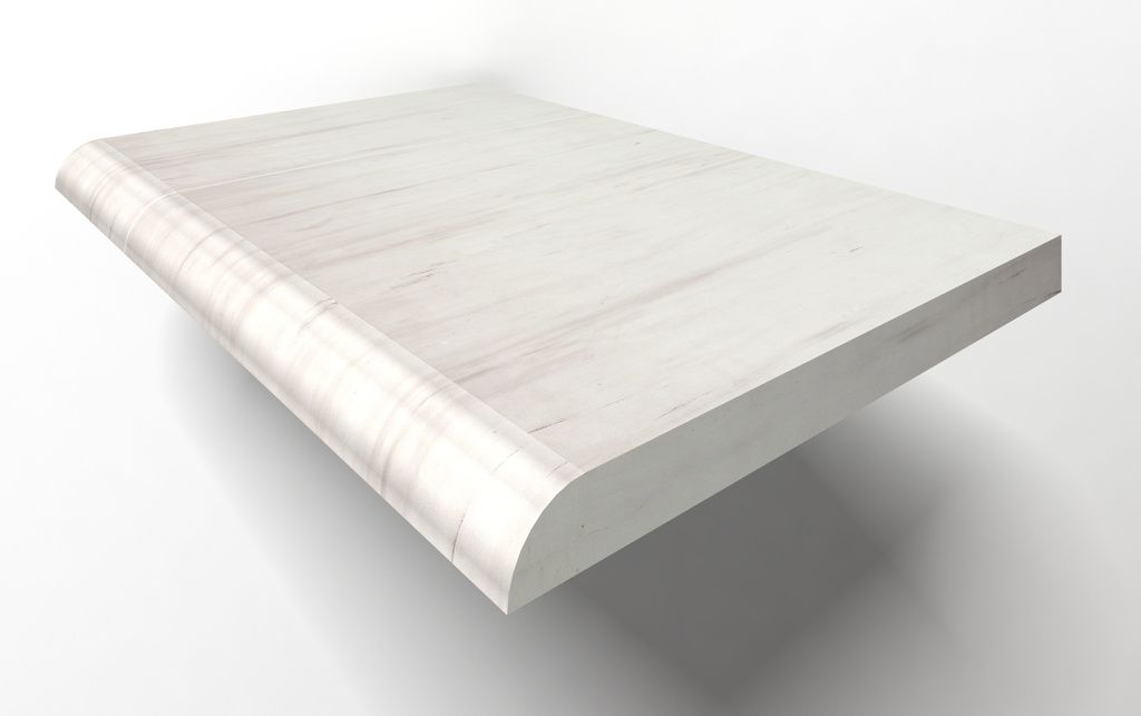 Мрамор Stairs Diana White Solid Mb008 30x100