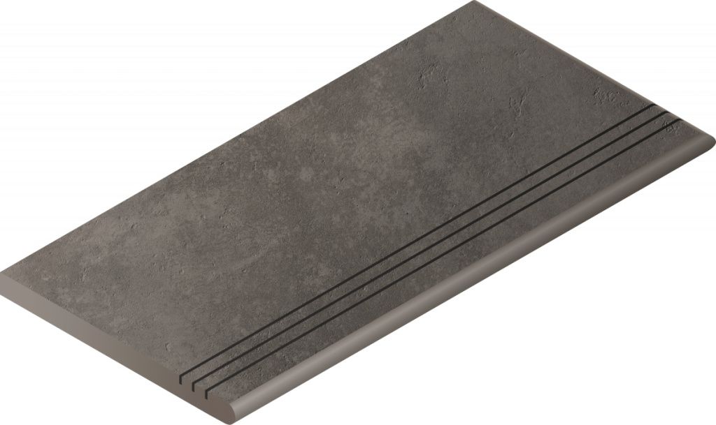 Керамогранит Миллениум Блэк Ступень Закруг.Грип Пр 30x60