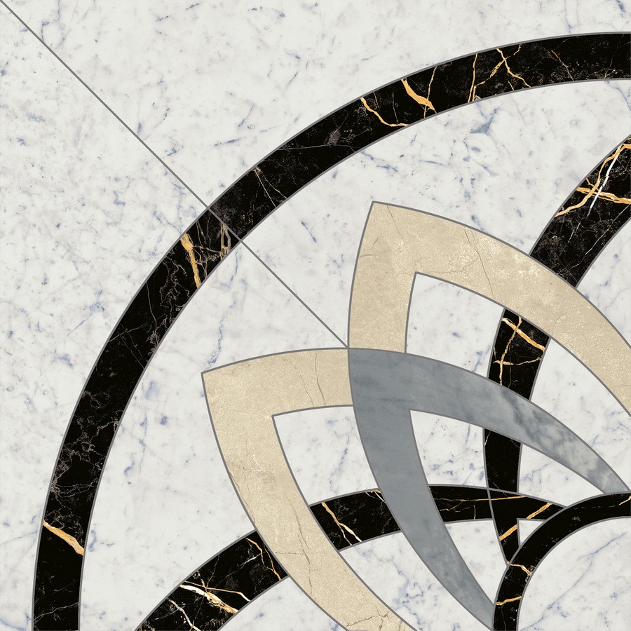 Керамогранит Шарм Экстра Каррара Розон Анголо 