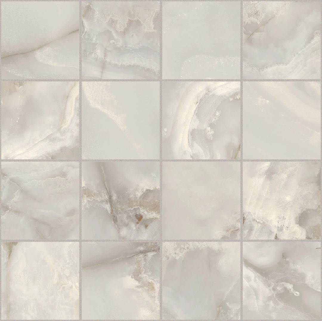 Керамогранит Onyx and More Silver Onyx Glossy 6mm Mosaico 30x30