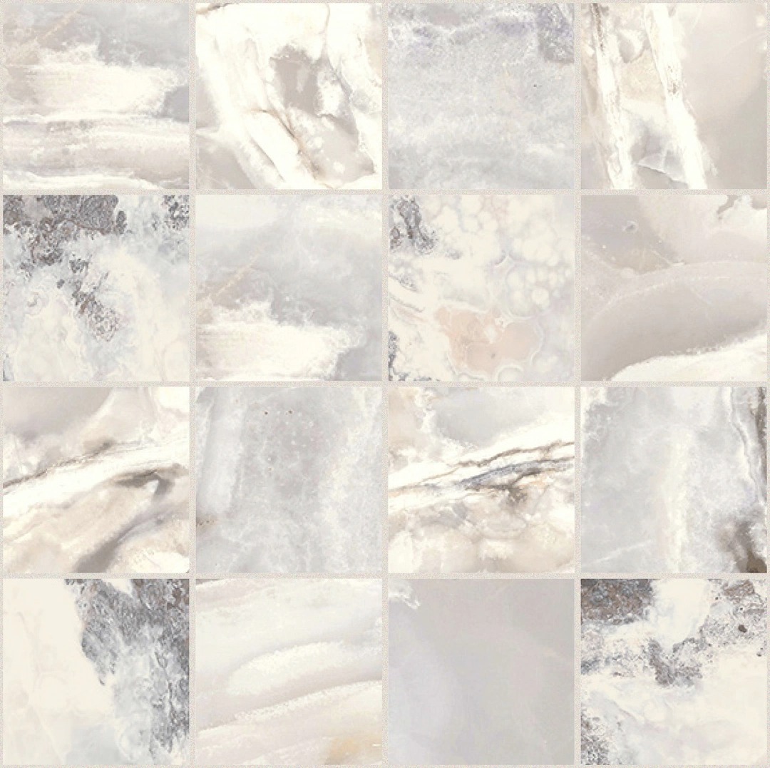 Керамогранит Onyx and More White Blend Satin 6mm Mosaico 30x30