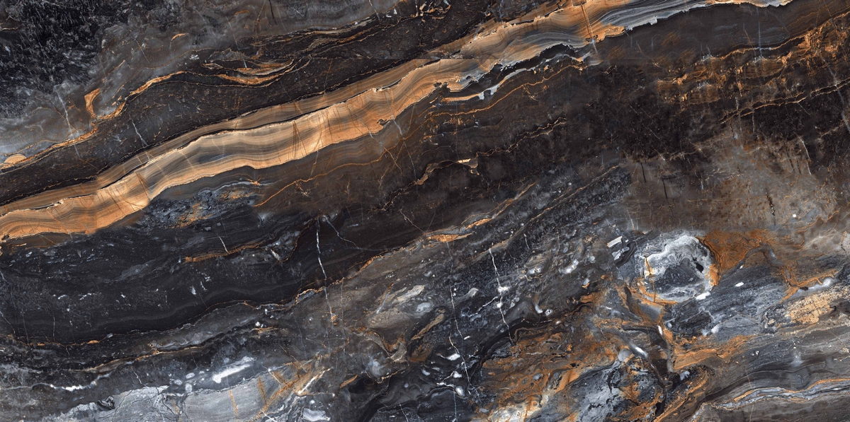 Керамогранит Лава Неро Полированный 60x120