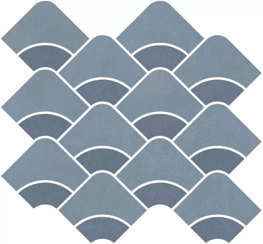  плитка Таделакт Наборный Синий Светлый Синий Матовый 28x30