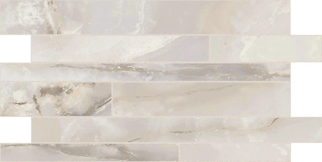 Керамогранит Onyx and More White Onyx Glossy Modulo Listello Sfalsato 30x60