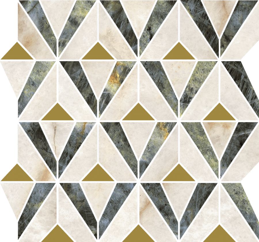 Керамогранит Стеллариус Дарк Мозаика Орфеус 31.5x33.8