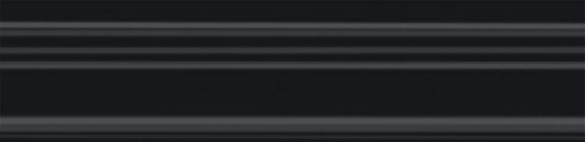 Керамическая плитка Альвао Багет Черный Матовый 5x20