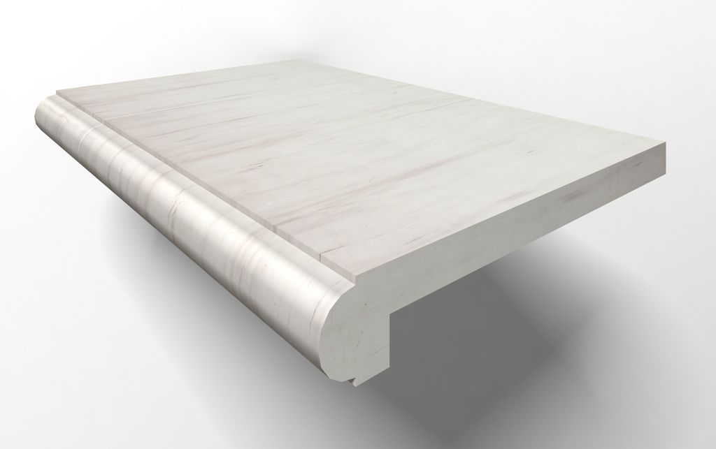 Мрамор Stairs Diana White Solid Mb004 30x100