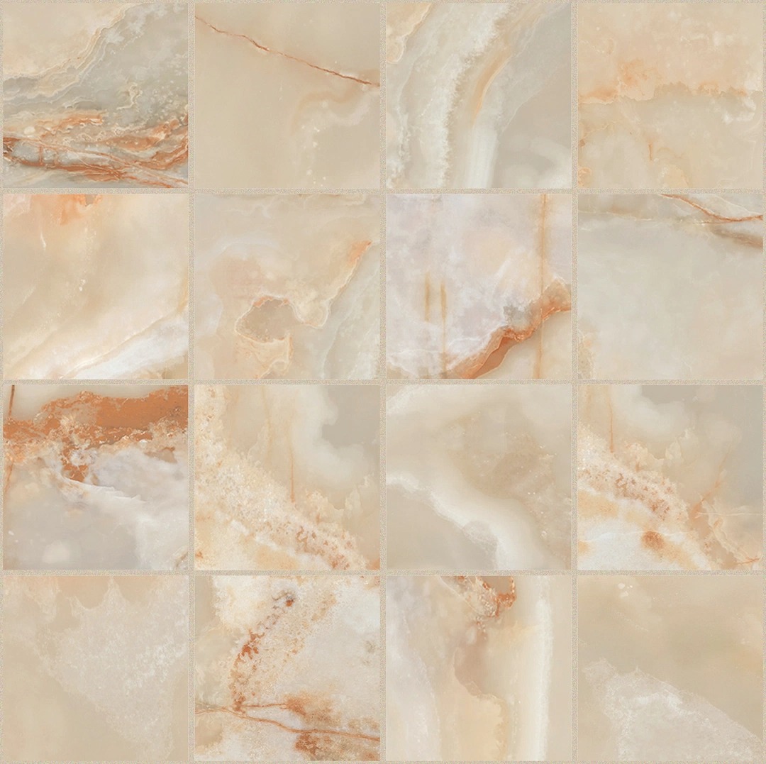 Керамогранит Onyx and More Golden Onyx Glossy 6mm Mosaico 30x30