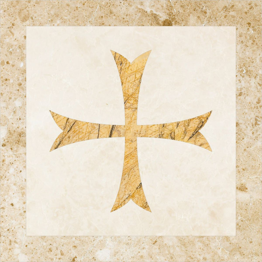 Мрамор Waterjet 94 Бордюр PJD-SDPH094 20x20