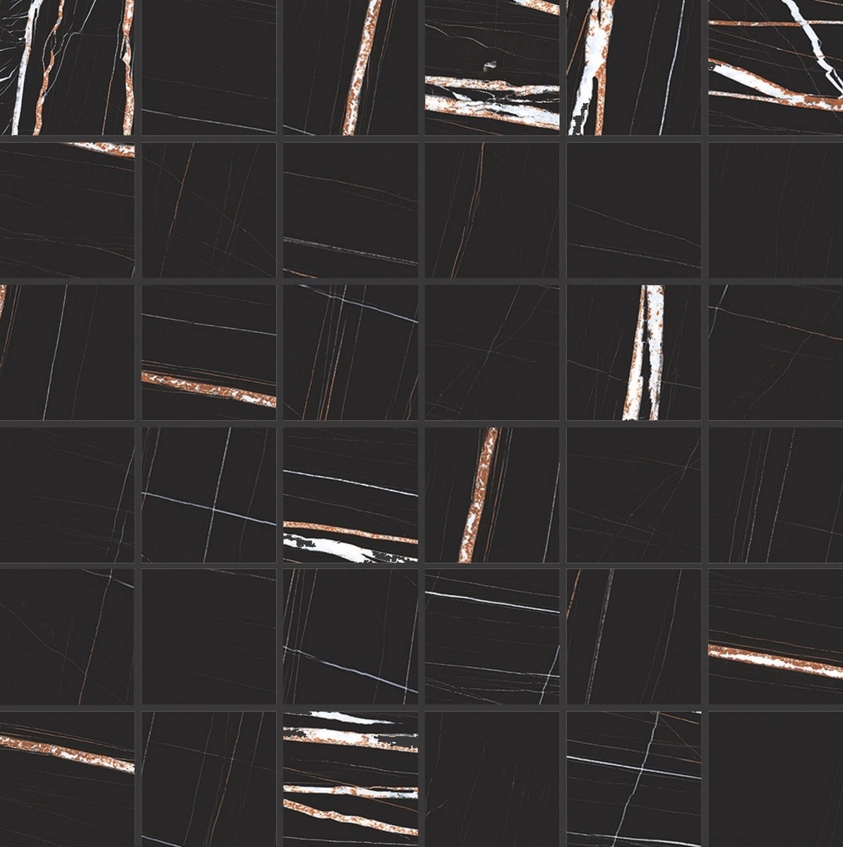 Керамогранит Stones and More Sahara Noir Matte Mosaico 30x30