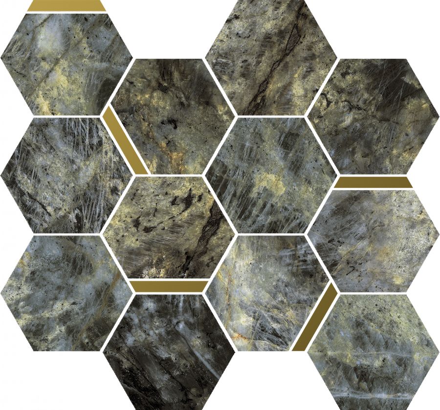 Керамогранит Стеллариус Мадаг.Дарк Мозаика Шик 26.9x36.8