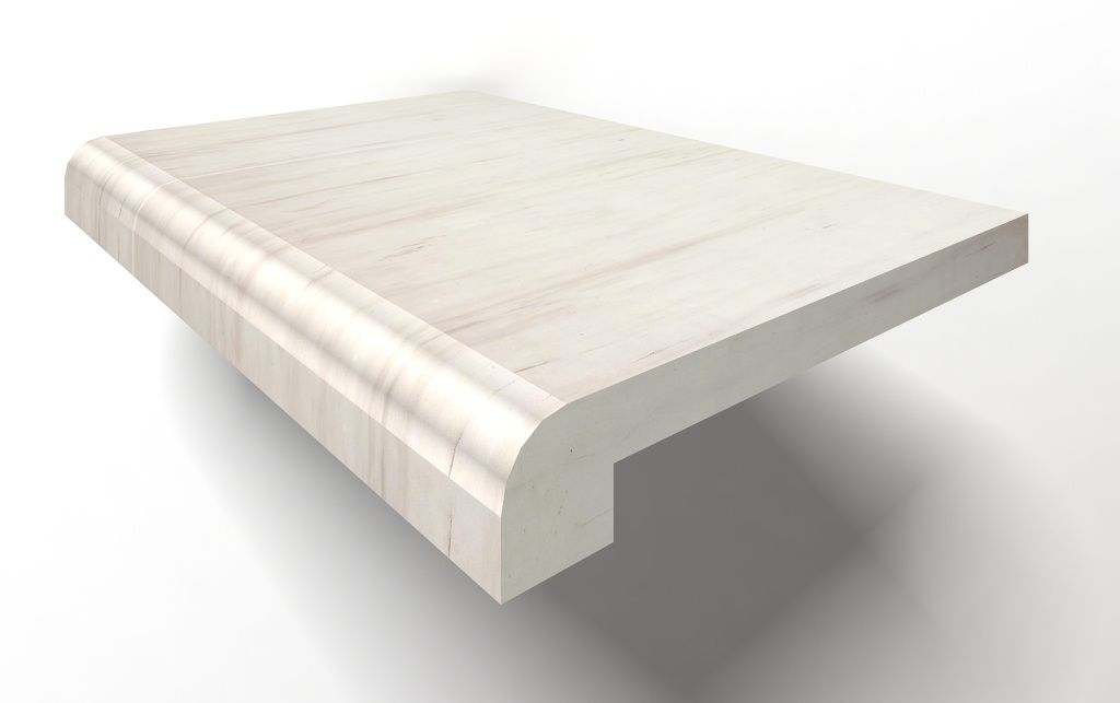 Мрамор Stairs Diana White Solid Mb006 30x100