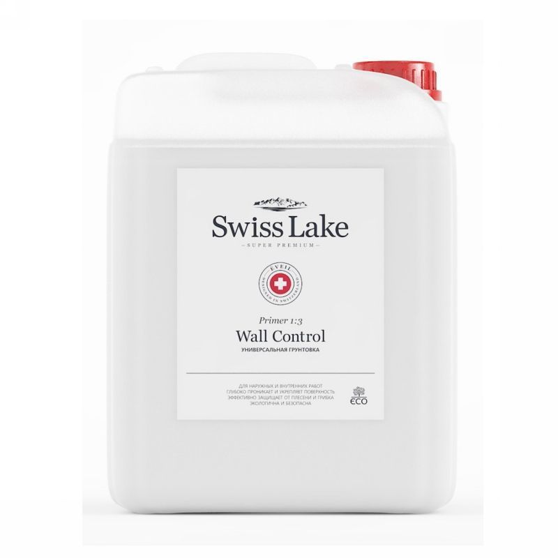  Swiss Lake Водно-дисперсионная грунтовка Primer 1:3 Wall Control (0,9 л) 