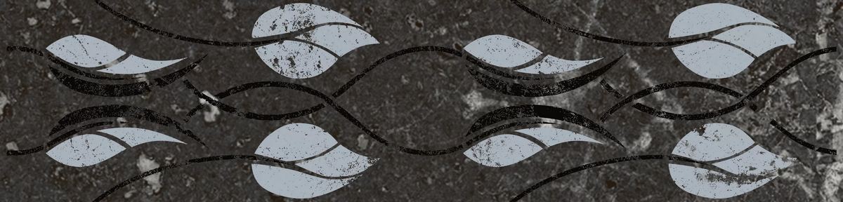  плитка Тубкаль Чёрный Глянцевый 7.2x30