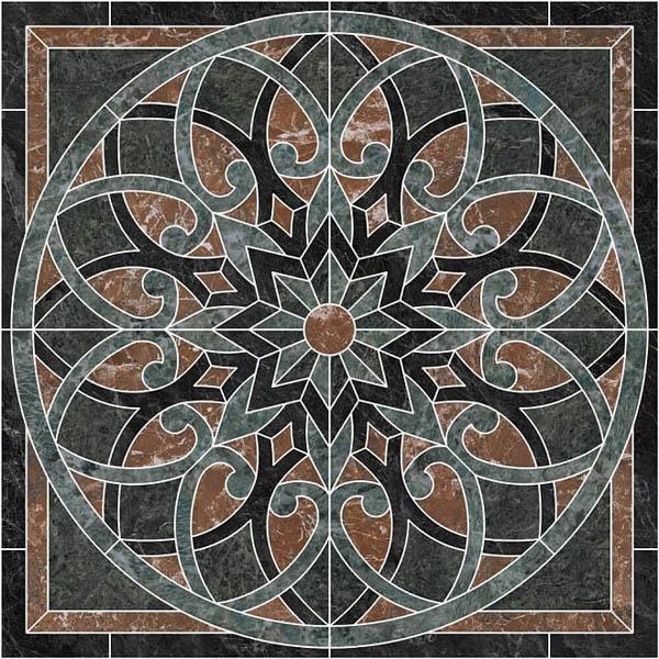  Риальто Наборный Лаппатированный 120x120