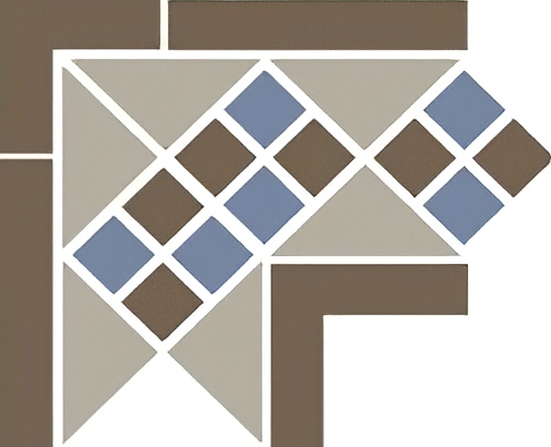 Керамическая плитка Octagon New Corner Lisbon With 1 Strip (Tr01 Dots 29+11 Strips 29) 21.5x21.5