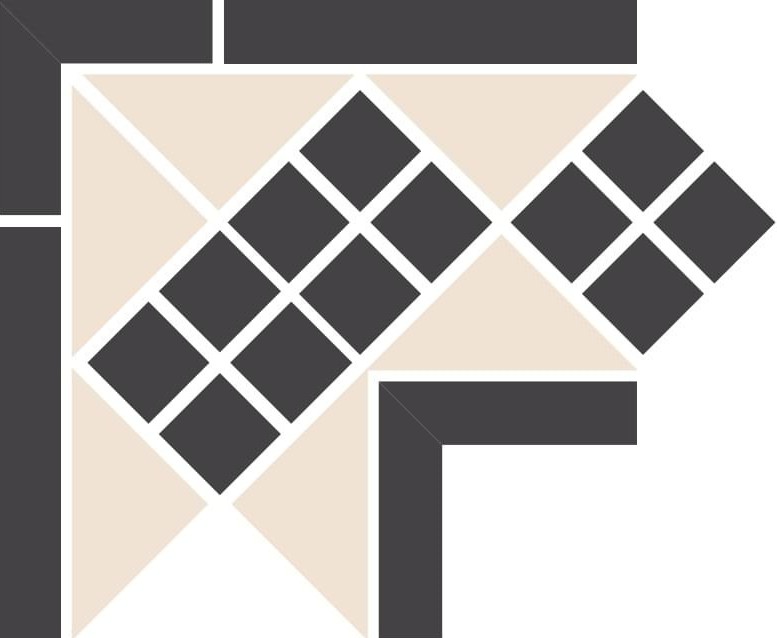 Керамическая плитка Octagon Corner Lisbon-1 With 1 Strip Stand (Tr16 Dots 14 Strips 14) 21.5x21.5