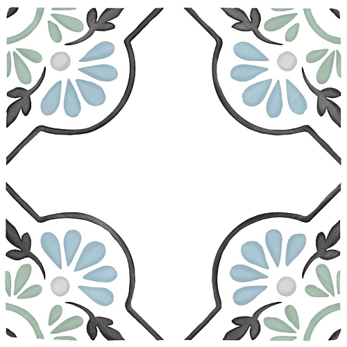 Tanger BLUE PETALS  Керамогранит 12.3x12.3
