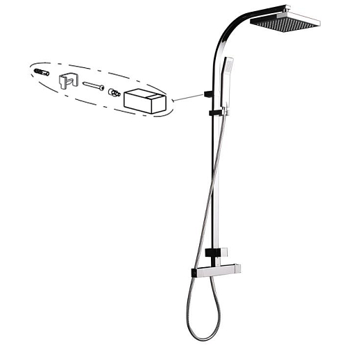  Комплектующие Крепеж От Душевой Стойки Tina N100054074 Soporte Pared Tina Cromo 
