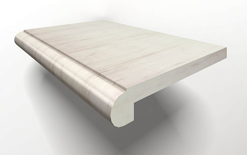 Stairs Diana White Solid Mb001  Мрамор 30x100
