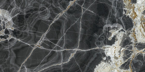 Maxfine Marmi Black Onyx Lucidato Sq 6 Mm  Керамогранит 150x300