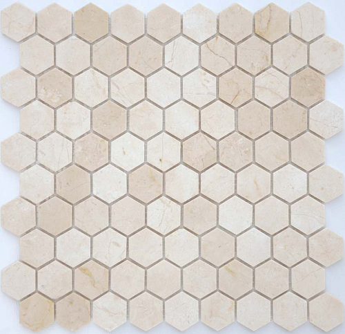 Pietrine Hexagonal Crema Marfil Mat Hex 1.8х3  Керамическая плитка 28.5x30.5